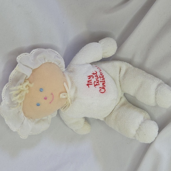 My First Christmas Doll Eden rag doll vintage 1990 terrycloth stuffed doll